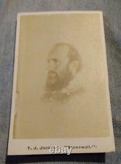 Confederate General Thomas Stonewall Jackson 1860s Civil War CDV Photo