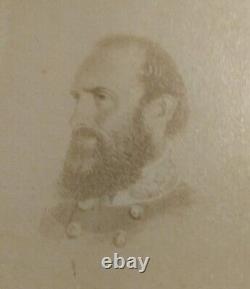 Confederate General Thomas Stonewall Jackson 1860s Civil War CDV Photo