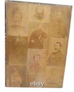 Copper Plate Photo Civil War 10 Generals Etched Printing