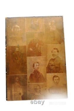 Copper Plate Photo Civil War 10 Generals Etched Printing