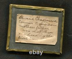 Daguerreotype Photo Of Edward Chadbourne Shot Through Head In CIVIL War No Case