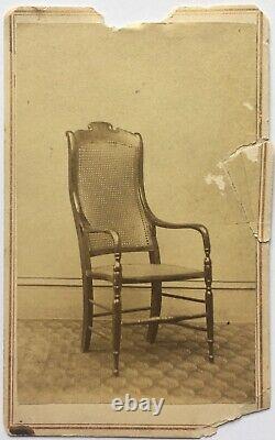 Daniel Camp Civil War CDV Robert E Lee Surrender Chair Signed Edward W Whitaker