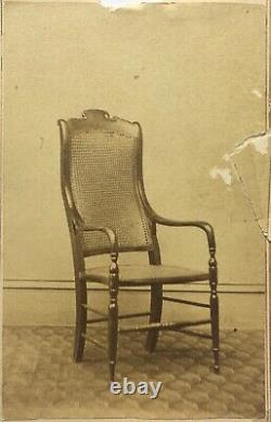 Daniel Camp Civil War CDV Robert E Lee Surrender Chair Signed Edward W Whitaker