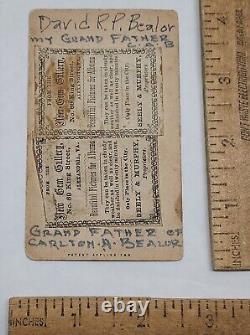 David Bealor MAN small TIN TYPE CIVIL WAR VETERAN uniform