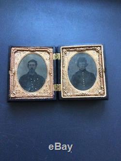 Double Civil War Soldier Cased Tintype
