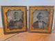 Double Framed Hinged Photograph Civil War Era Ambrotype Women & Man
