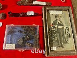 Dug Civil War Camp Relics c. 1860s Wartrace, TN goldplate buckles buttons PHOTO