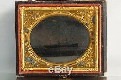 EXTREMELY RARE Civil War Era Naval Ambrotype Photograph by Rufus Anson 1855-1861
