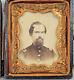 Early Union Civil War Era Photo Officer Unknown Lt. In Copper Frame