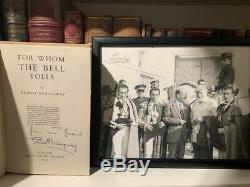 Ernest Hemingway Signed Autograph 1942 Book For Whom The Bell Tolls + Photo Us