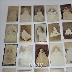Estate Lot 30 Antique CDV Photographs OHIO Babies 1860s-1880s Civil War Post