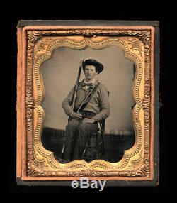 Excellent Confederate Civil War Soldier Photo Texas