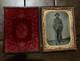 Excellent Double Armed Civil War Soldier Original 1/4 Tintype Photo