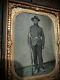 Excellent Double Armed Civil War Soldier Original 1/4 Tintype Photo