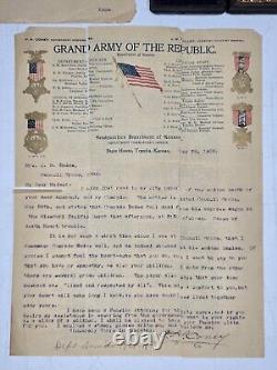 Extremely Rare Civil War Veteran Collection Identified Tintype & 1906 G. A. R. Le