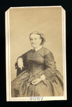 FREDRICKS CDV Famous Actress Charlotte Cushman Civil War Tax Stamp 1860s Photo