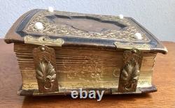 Fabulous Civil War Era Embossed Leather Photo Album 44 Photos IDENTICAL TWINS