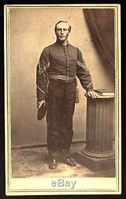 Fine Civil War Identified CDV Photo Portrait Sergeant Davis Co. H Boston