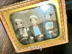 Florida or Georgia Pre Civil War Daguerreotype Photo Men Friends 1850s