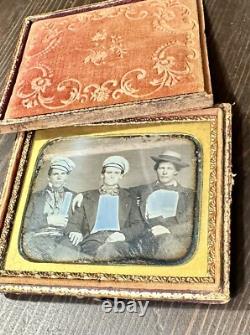 Florida or Georgia Pre Civil War Daguerreotype Photo Men Friends 1850s