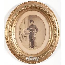 Framed Civil War Albumen of Captain John A. Barrett, 7th PA Reserves POW