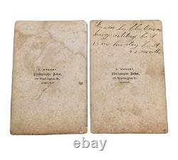 Frances Clayton Civil War Woman Soldier CDV Pair S. Masury Boston Massachusetts