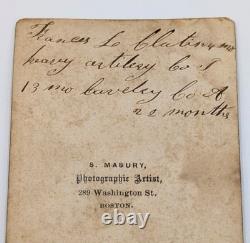 Frances Clayton Civil War Woman Soldier CDV Pair S. Masury Boston Massachusetts