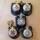 Franklin Mint Civil War Confederate Generals Pocket Watches With Cases, Chains
