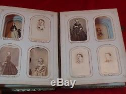 From US CIVIL WAR Time 1863 FAMILY PHOTO ALBUM With 75 Photos