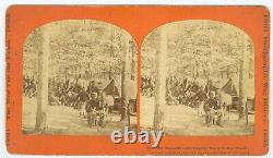 G9004 Civil War Stereoview- 1st Massachusetts Cavalry Camp In Tents