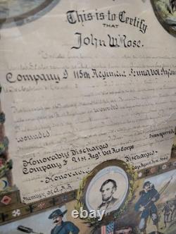 GETTYSBURG/2ND Manassas WIA Escutcheon US Civil War With Tintype And CDV