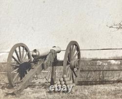 GETTYSBURG ARMY of POTOMAC 11th CORPS 4th REG ARTY BTRY C MONUMENT PHOTO c1910s