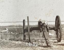 GETTYSBURG ARMY of POTOMAC 11th CORPS 4th REG ARTY BTRY C MONUMENT PHOTO c1910s
