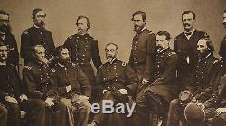 Great CIVIL War Cabinet Card Photo Print Of Major General Meade And Staff
