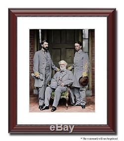 Gen Robert E Lee son staff Confederate 11x14 Framed Photo Color Civil War -03114