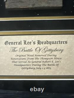 General Robert E. Lee Civil War House Remnant -Parade Fan COA. Museum Glass
