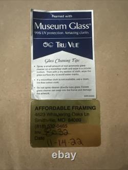 General Robert E. Lee Civil War House Remnant -Parade Fan COA. Museum Glass