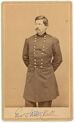 George B. McClellan CDV Photo Signed Civil War Great Autographed Image