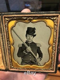 Great Civil War Soldier Ambrotype Confederate