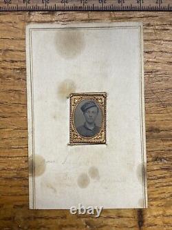 Great signed CDV Tintype of US Civil War 79th Ohio Infantry Benjamin Anson