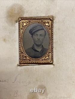 Great signed CDV Tintype of US Civil War 79th Ohio Infantry Benjamin Anson