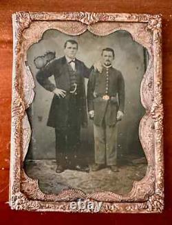 HALF PLATE Civil War Soldier Tintype Andersonville POW Photo 1860s ID'd Rare