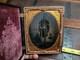 Half Plate Tintype Civil War Identified Soldier Cannon Encampment Backdrop