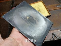 Half Plate Tintype Civil War Identified Soldier Cannon Encampment Backdrop