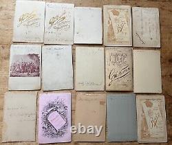 Huge Lot 180 CDV Cabinet Cards Photos CIVIL War Era Tax Stamps Groups Most Named