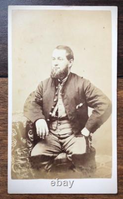 ID'd Civil War Soldier Henry Cady SGT 4th Massachusetts Cavalry CDV Photo 1860s