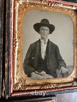 ID'd Civil War Soldier & Wife Missouri or Arkansas, 1860s Photo Lot