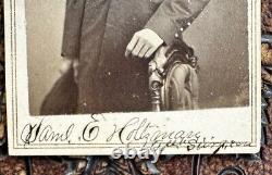 ID'd Civil War Surgeon 58th Indiana Infantry Samuel E. Holtzman Signed CDV Photo