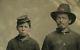 Id'd Civil War Tintype Henry Bull 9th Nyha With Friend 1/4 Plate