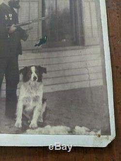ID'd Civil War Veteran with Gun, GAR Medals and Named Dogs Large Albumen Photo